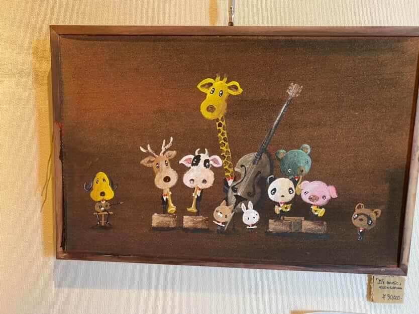 コルク×水性ペンキ作品 3