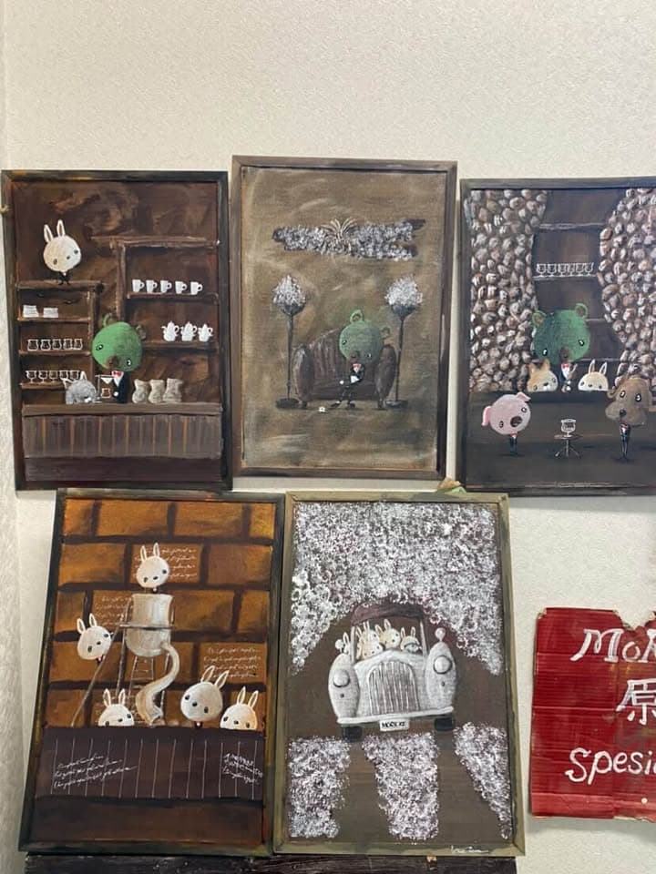 コルク×水性ペンキ作品 10